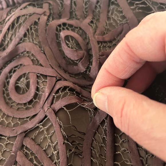 $900 SOULMATES size XL 100% Silk Soutache Beaded Formal Dress Gown skirt jacket - Picture 10 of 12